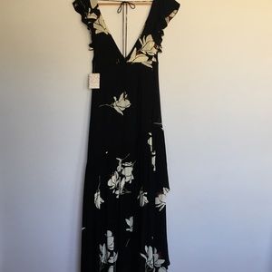 FREE PEOPLE Waterfall Black Combo Maxi Dress